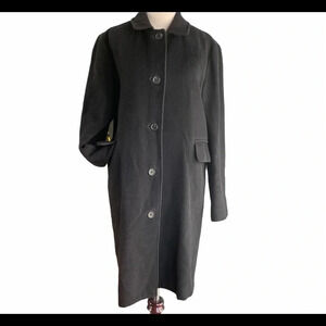 Banana Republic 100% Camel Hair Black Coat Size Medium Made in Italy